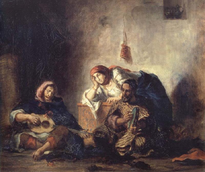 Eugene Delacroix Jewish Musicians of Mogador Norge oil painting art